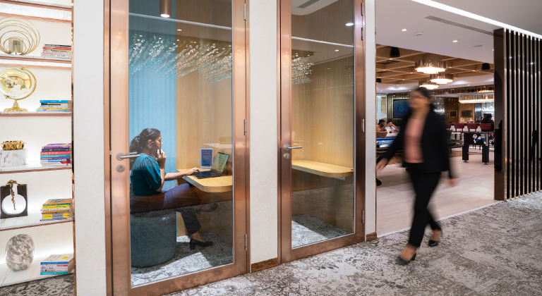 Business executives in a tailor-made office setting in Chennai