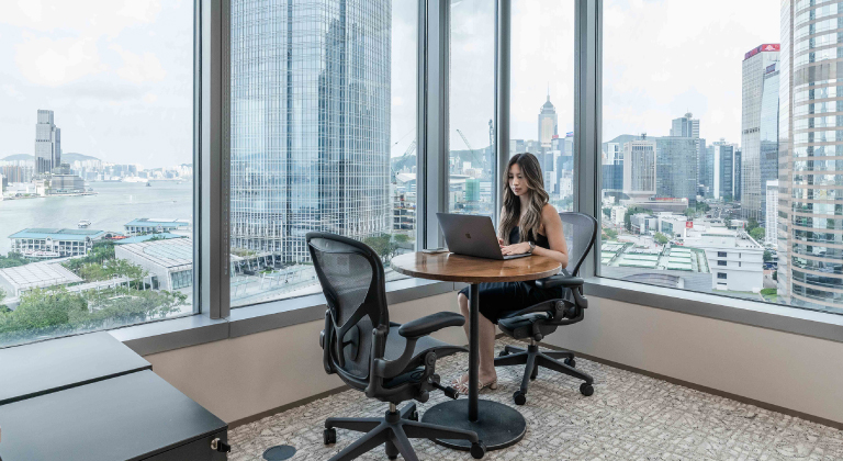 Interior of a Private Office in Central Hong Kong tailored for financial professionals