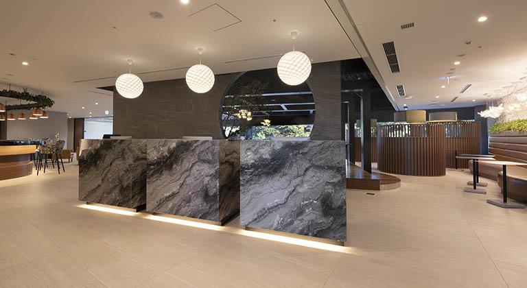 目黒の洗練されたハイグレードなイベントスペースの有人受付