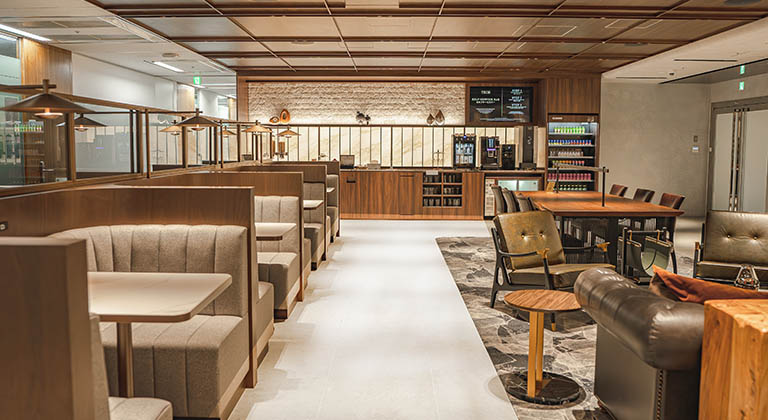 レンタルオフィスにある高級ラウンジエリア