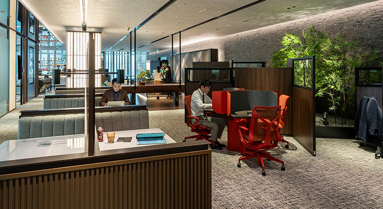 レンタルオフィスにある高品質なコワーキングスペース